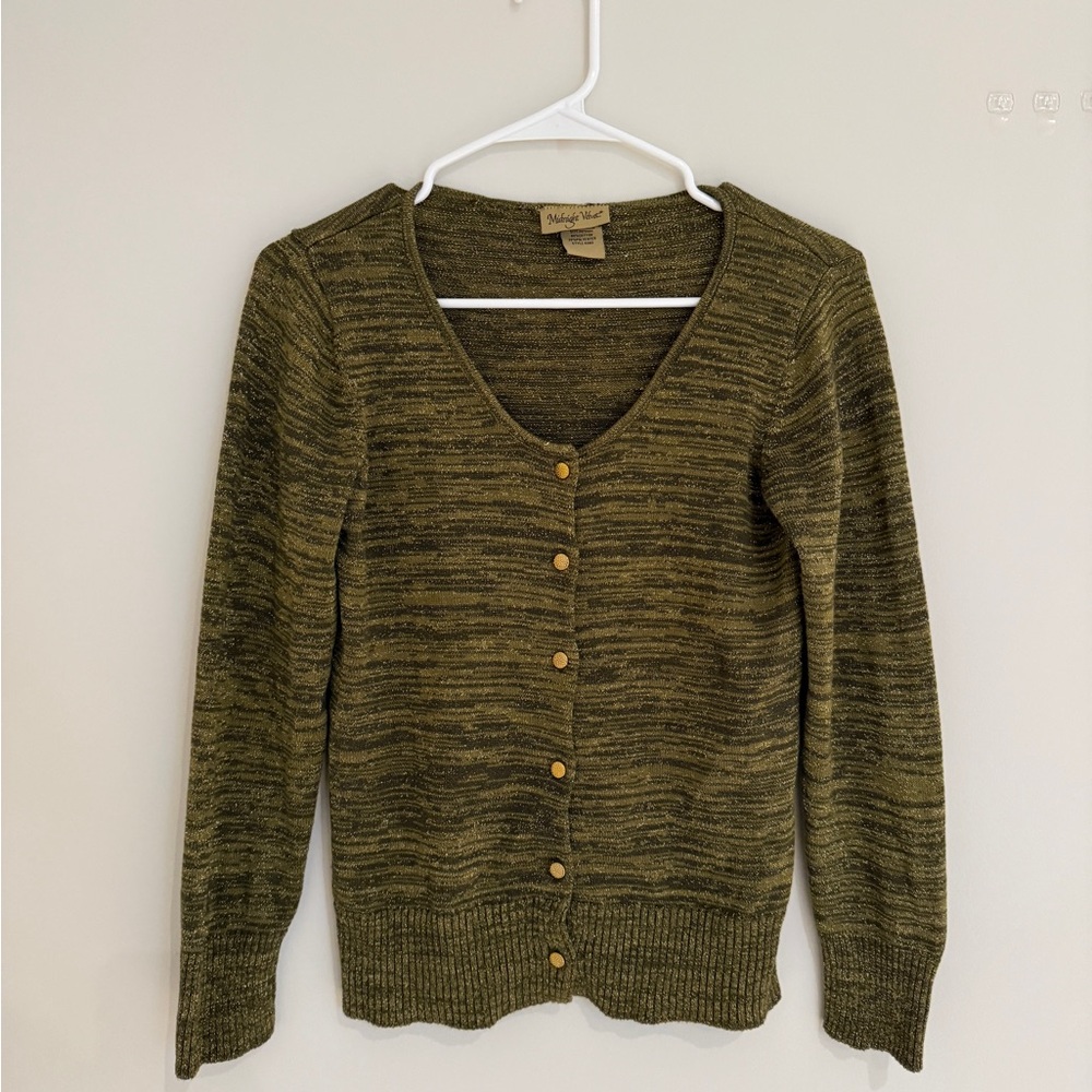 Midnight Velvet Forest Green Cardigan